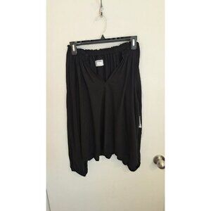 Old Navy Blouse Black Jack Long Sleeve VNeck Womens Size Medium Whimsigoth NWT